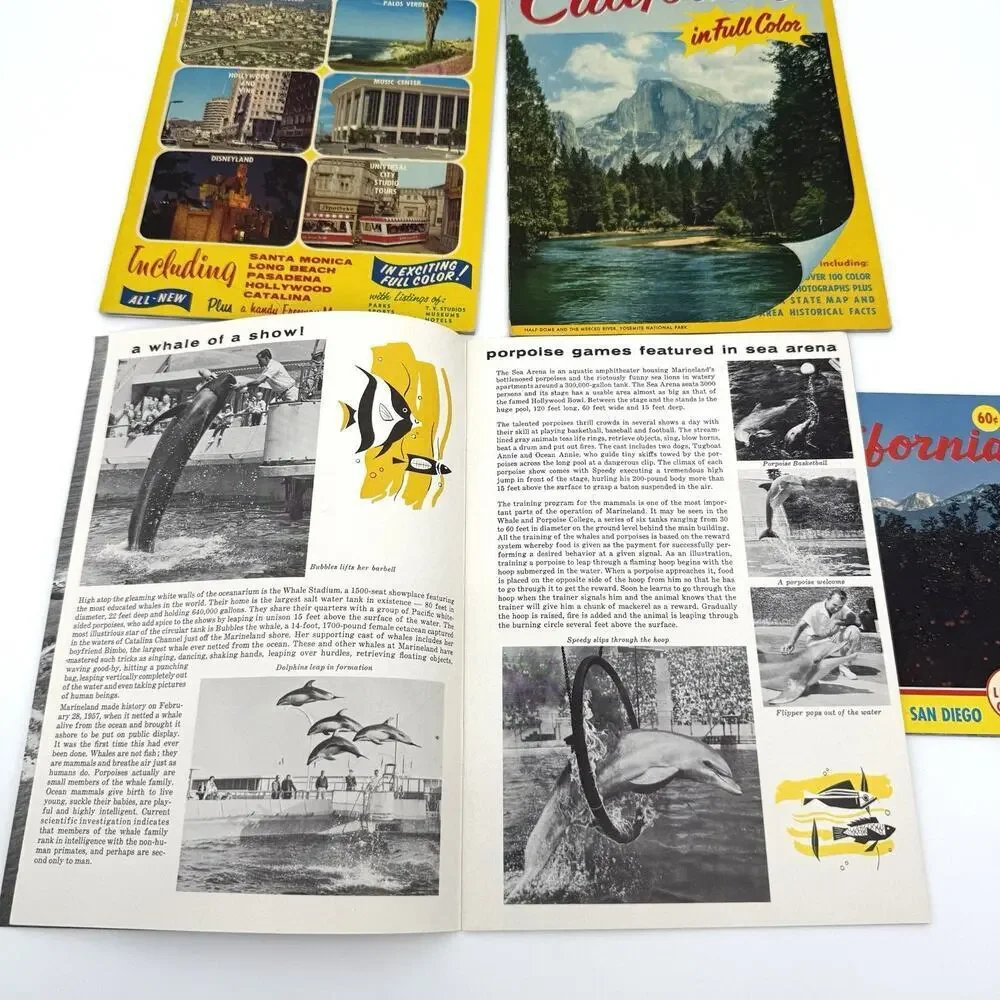 VTG Lot California 1960s Pictorial Guide Tourists Booklets SoCal LA Marineland